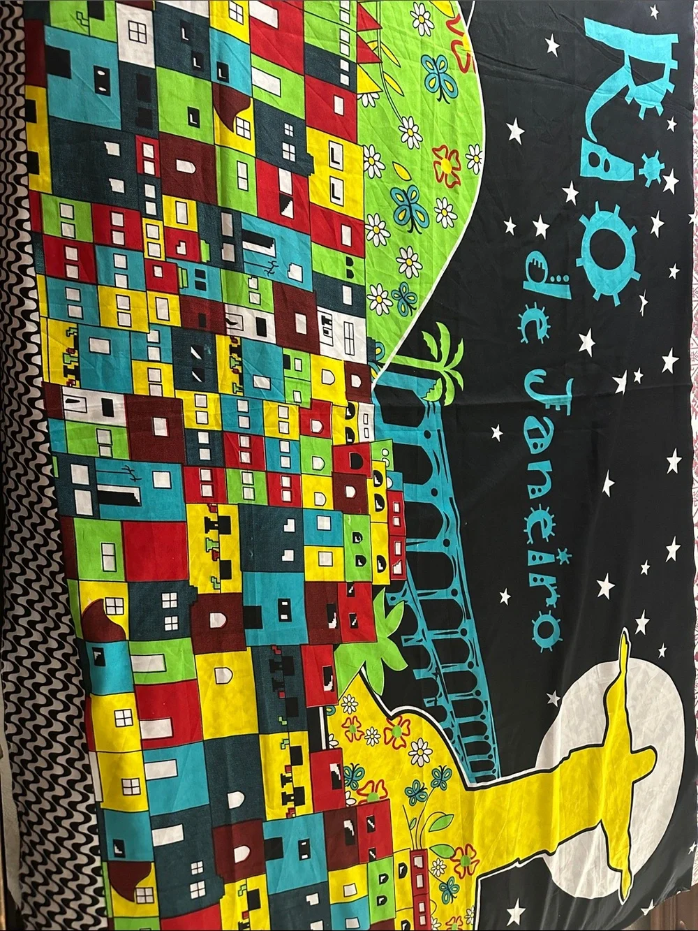 Rio de Janeiro Colorful Cityscape tapestry